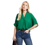 Wallis Women's Petite Woven Collar Overhead Shirt in Green | Size: Medium Wallis Green M