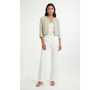 Wallis Women's Petite Woven Collarless Jacket in Sage | Size: 16 Wallis Sage 16