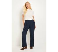 Wallis Women's Petite Woven Tapered Leg Trouser in Navy | Size: 16 Wallis Navy 16