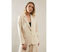 Wallis Pinstripe Single Breasted Blazer In Neutral neutral 18