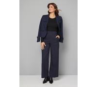 Wallis Pleat Detail Front Button Detail Trouser In Navy navy 18