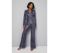Wallis Pleat Front Kickflare Trouser In Gun Metal gun metal