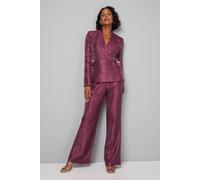 Wallis Pleat Front Kickflare Trouser In Purple purple