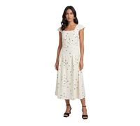 Wallis Polka Dot Ottoman Twill Midi Dress, 12, Ivory