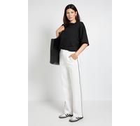 Wallis Women's Ponte Side Stripe Trouser in Ivory | Size: 16 Wallis Ivory 16