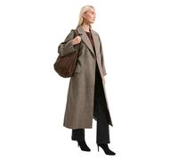 Wallis Women's Relaxed Belted Dogtooth Coat in Neutral | Size: 12 Wallis Neutral 12