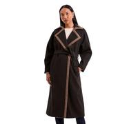Wallis Women's Principles by Contrast Wrap Coat in Brown | Size: 16 Wallis Brown 16
