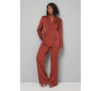 Wallis Relaxed Soft Flare Trouser In Rust rust