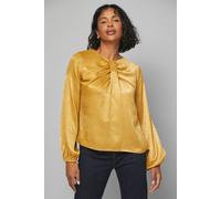 Wallis Satin Bar Detail Blouse In Mustard mustard 18