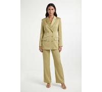 Wallis Satin Double Breasted Blazer Coord In Olive olive