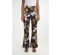 Wallis Satin Floral Wide Leg Trouser Co-Ord In Chocolate chocolate