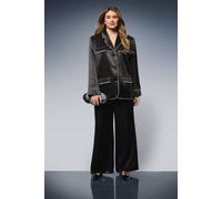 Wallis Satin Wide Leg Trouser Co Ord In Black black 14