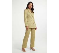 Wallis Women's Satin Wide Leg Trouser Coord in Olive | Size: 14 Wallis Olive 14
