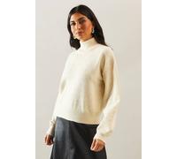 Wallis Sequin Polkadot High Neck Jumper In Ivory ivory L