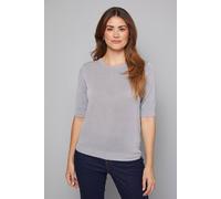 Wallis Women's Shimmer Short Sleeve Jumper in Silver | Size: Small Wallis Silver S