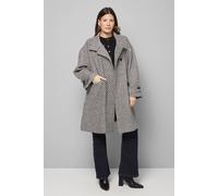 Wallis Short Funnel Neck Twill Coat In Mono mono 22