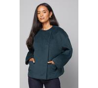 Wallis Women's Short One Button Jacket in Green | Size: 18 Wallis Green 18