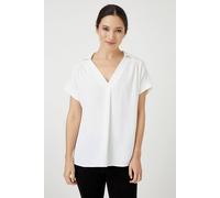 Wallis Short Sleeve Overhead Shirt In Ivory ivory 8