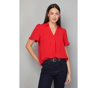 Wallis Women's Short Sleeve Overhead Shirt in Tomato | Size: 14 Wallis Tomato 14