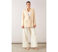 Wallis Single Breasted Pocket Detail Blazer In Butter butter