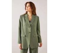 Wallis Single Breasted Two Button Blazer In Olive olive 14