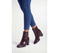 Wallis Sophie Faux Leather Buckle Detail Ankle Boots In Chocolate chocolate