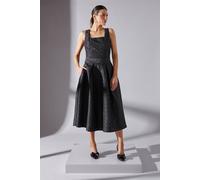 Wallis Spot Jacquard Co-Ord Skirt In Black black 14