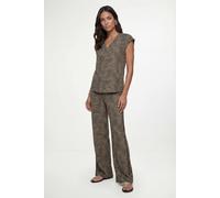 Wallis Spot Jersey Contrast Elasticated Waist Trouser In Navy navy