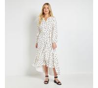 Wallis Spot Print Dress Petite IVORY SPOT SIZE 10