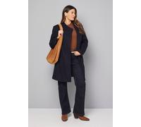 Wallis Stand Up Collar Coat In Navy navy 14