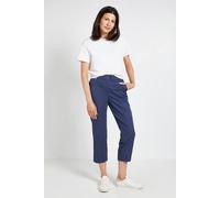 Wallis Stretch Capri Trousers In Navy navy