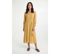 Wallis Summer Cheesecloth Midi Dress In Mustard mustard