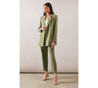 Wallis Tailored Button Tapered Trouser In Khaki khaki 10