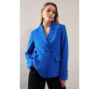 Wallis Tailored Tab Detail Blazer In Cobalt cobalt 10