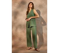 Wallis Tailored Tapered Trouser In Olive olive