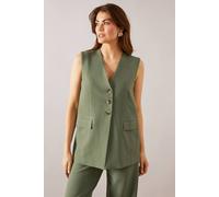 Wallis Three Button Waistcoat In Olive olive 18