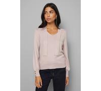 Wallis Tie Neck Knitted Top In Blushed Pink blushed pink L