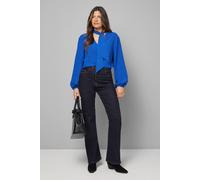 Wallis Tie Neck Woven Blouse In Cobalt cobalt 18