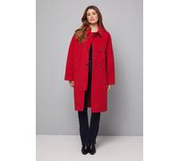 Wallis Toggle Detail Faux Fur Collar Coat In Berry berry 14