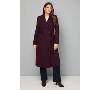 Wallis Twill Trench Coat In Berry berry 10