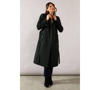 Wallis Twill Trench Coat In Forest forest 16