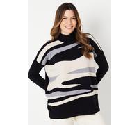 Wallis Wave Printed Jumper In Grey grey S