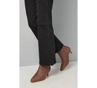 Wallis Wide Fit Alma Faux Suede Kitten Heel Pointed Ankle Boots In Beige beige 3