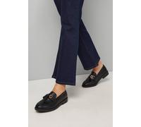 Wallis Wide Fit Petunia Faux Leather Tassel Loafers In Black black