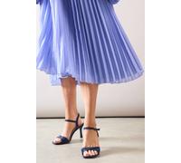 Wallis Women's Wide Fit Sally Soft Twist Front High Stiletto Heel Sandals in Navy | Size: 6 Wallis Navy 6