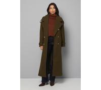 Wallis Women's Wide Lapel Trench Coat in Olive | Size: 18 Wallis Olive 18