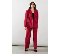 Wallis Wide Leg Pleat Detail Trouser In Red red 18