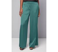 Wallis Wide Leg Side Seam Detail Trouser In Forest forest