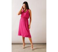 Wallis Women's Beaded Embellished Sleeveless V Neck Pencil Dress in Pink | Size: 18 Wallis Pink 18