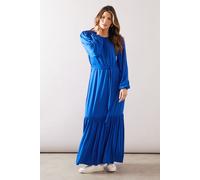 Wallis Women's Belted Viscose Jersey Midi Dress in Cobalt | Size: 16 Wallis Cobalt 16